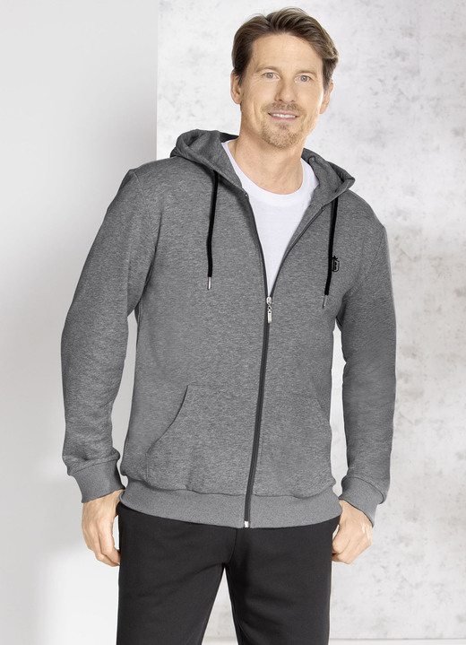 Freizeitanzüge - Kapuzenjacke in 5 Farben, in Größe 3XL (64/66) bis XXL (60/62), in Farbe ROT Ansicht 4