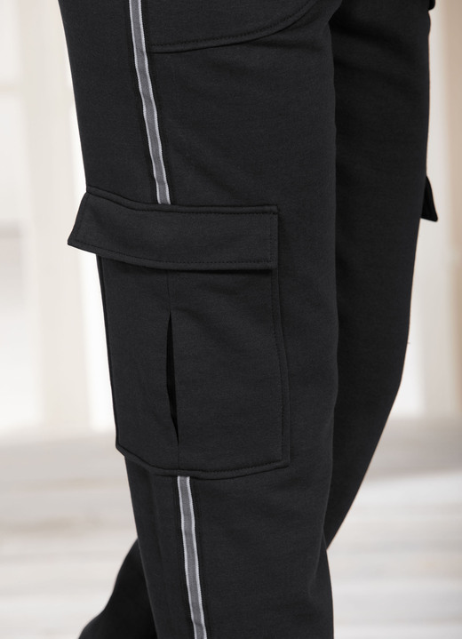 Laurina - Hose mit Kordelzug Ansicht 2 Laurina - Hose mit Kordelzug, in Größe 018 bis 054, in Farbe SCHWARZ Ansicht 2