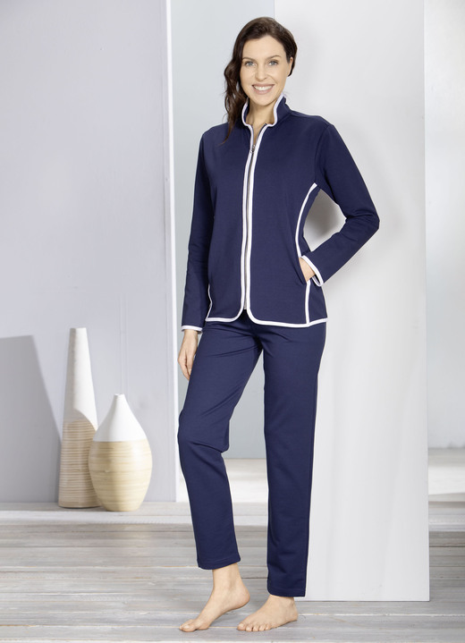 Plantier - Hausanzug von Plantier Ansicht 2 Plantier - Hausanzug von Plantier, in Größe 018 bis 052, in Farbe MARINE Ansicht 2