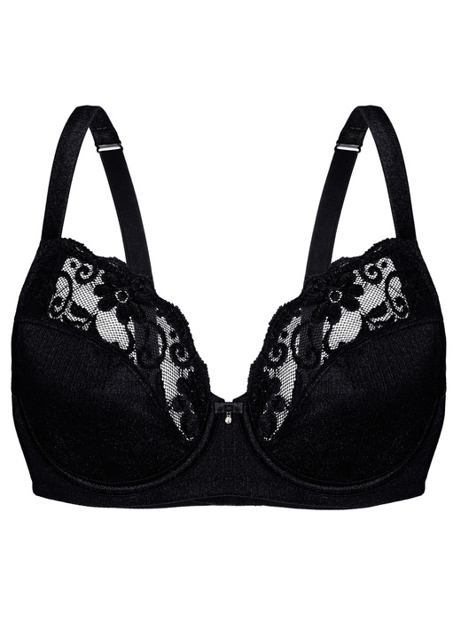 Sassa - Sassa Bügel-BH mit elastischer Spitze, in Größe 075 bis 100, in Cup C, in Farbe WEISS Ansicht 6