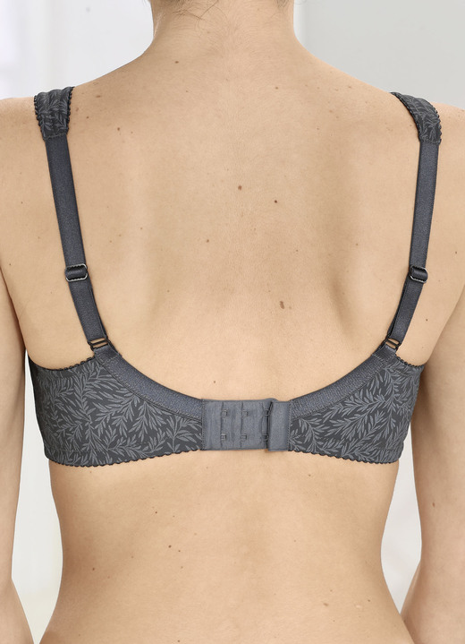 Soft-BH - Format BH mit Floraldessin, in Größe 080 bis 105, in Cup F, in Farbe ANTHRAZIT Ansicht 2