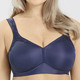 Soft-BH - Miss Mary Minimizer-BH mit vorgeformten Cups, in Größe 075 bis 100, in Cup D, in Farbe WEISS – Farbe MARINE – Ansicht 1