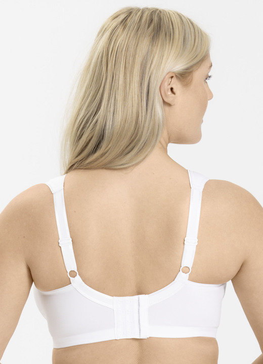 Soft-BH - Miss Mary BH mit Elastikspitze, in Größe 075 bis 105, in Cup C, in Farbe WEISS Ansicht 3