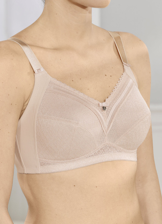 Soft-BH - Susa BH mit Elastikspitze Ansicht 2 Soft-BH - Susa BH mit Elastikspitze, in Größe 075 bis 105, in Cup C, in Farbe PUDER Ansicht 2