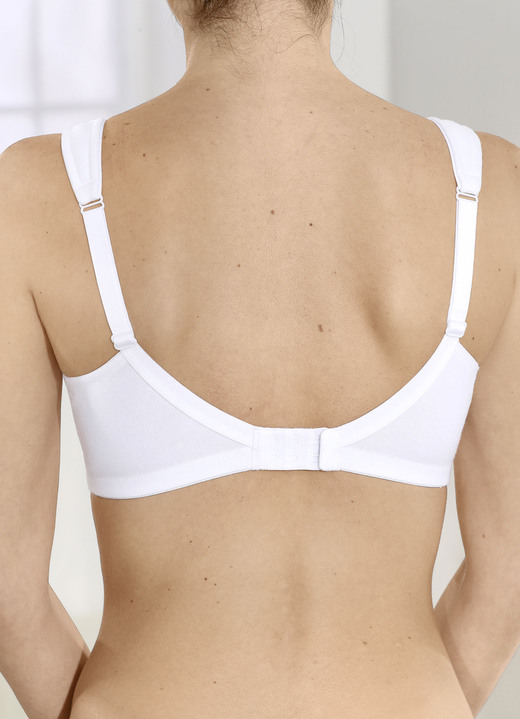 Damenmode - Speidel Zweierpack BH mit vorgeformten Cups, in Größe 080 bis 115, in Cup E, in Farbe WEISS Ansicht 2