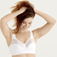 Soft-BH - Swegmark of Sweden BH mit Spitzeneinsätzen, in Größe 075 bis 100, in Cup F, in Farbe WEISS – Farbe WEISS – Ansicht 1