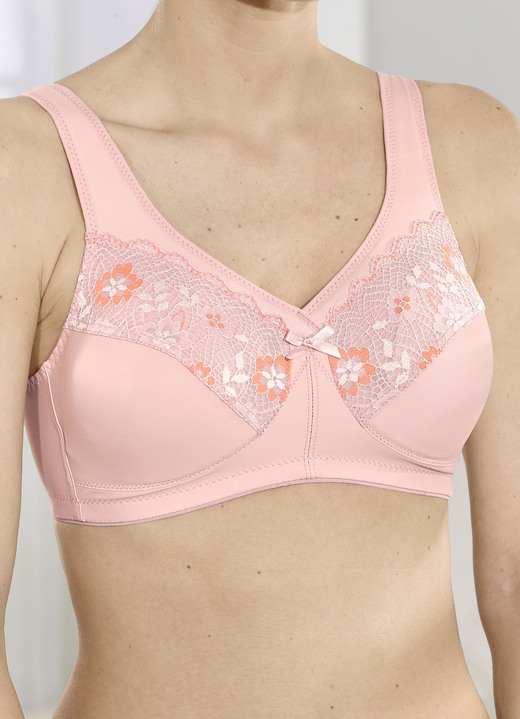 Soft-BH - BH mit farbharmonischer Elastikspitze, in Größe 080 bis 105, in Cup C, in Farbe ALTROSA Ansicht 1