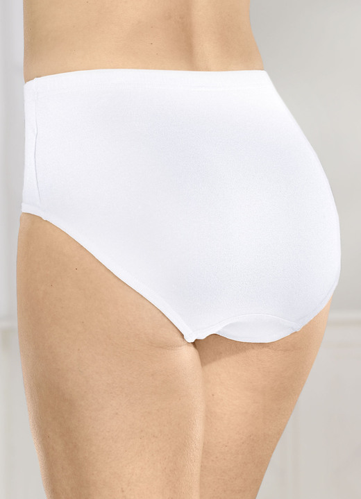 Slips - Fünferpack Slips mit Gummizug im Bund Ansicht 4 Slips - Fünferpack Slips mit Gummizug im Bund, in Größe 038 bis 056, in Farbe 3X SCHWARZ, 2X WEISS Ansicht 4