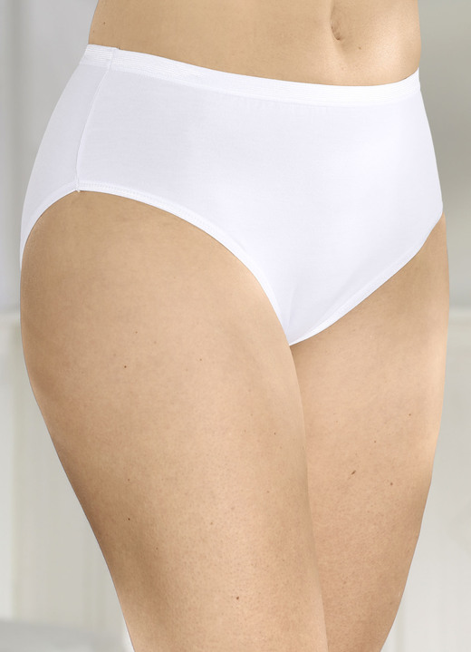 Slips - Fünferpack sportive Slips , in Größe 038 bis 052, in Farbe WEISS Ansicht 2