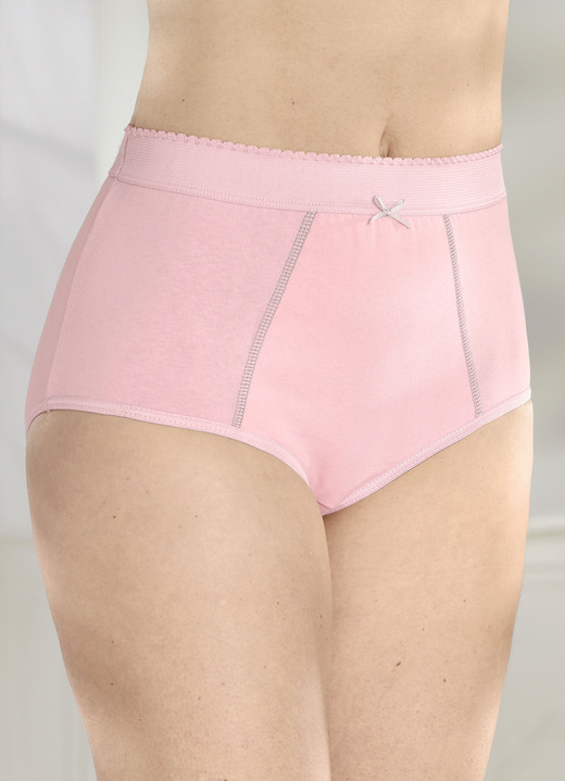 Damenmode - Viererpack Formslips mit verstärkter Bauchpartie, in Größe 038 bis 056, in Farbe 2X ROSA, 2X GRAU MELIERT Ansicht 1