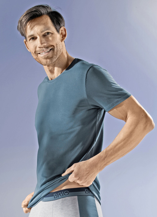 Unterhemden - Dreierpack Shirts mit Elasthan Ansicht 4 Unterhemden - Dreierpack Shirts mit Elasthan, in Größe 005 bis 011, in Farbe 3X SCHWARZ Ansicht 4