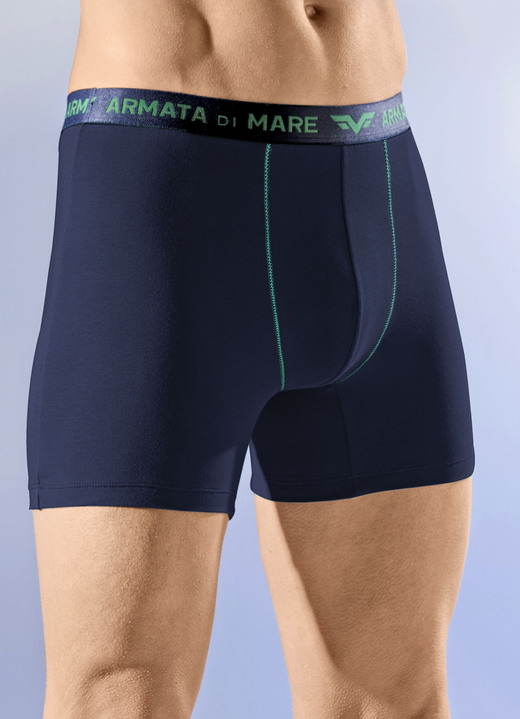 Pants & Boxershorts - Viererpack Pants mit Elastikbund, in Größe 005 bis 011, in Farbe 2X GRÜN, 2X MARINE Ansicht 2
