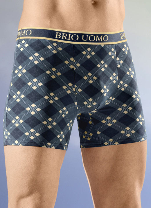 Pants & Boxershorts - Viererpack Pants mit Elastikbund, in Größe 004 bis 010, in Farbe 2X PETROL, 2X MARINE-GELB Ansicht 2