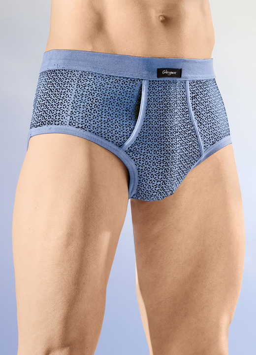 Slips & Unterhosen - Viererpack Slips mit Softbund, in Größe 005 bis 011, in Farbe 2X MARINE-JEANSBLAU, 2X JEANSBLAU-MARINE Ansicht 2