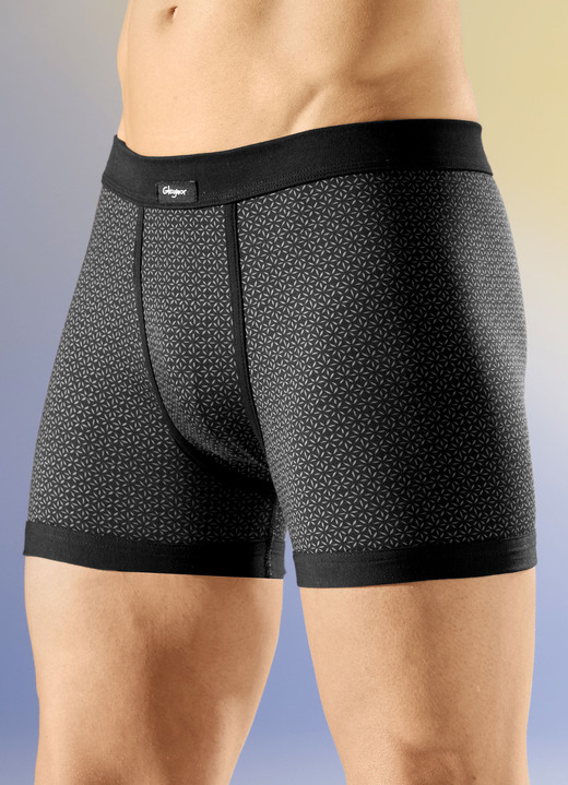 Slips & Unterhosen - Viererpack Unterhosen mit Softbund, in Größe 005 bis 011, in Farbe 2X SCHWARZ-TERRAKOTTA, 2X SCHWARZ-WEISS Ansicht 2