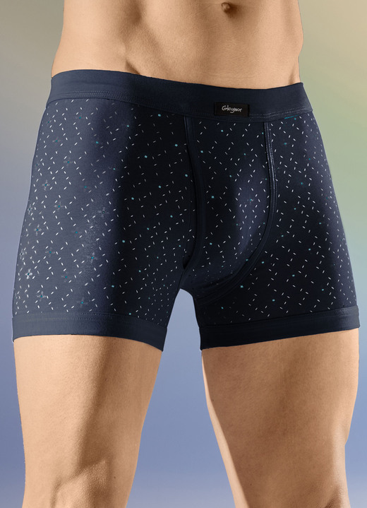 Slips & Unterhosen - Viererpack Unterhosen mit Softbund, in Größe 005 bis 011, in Farbe 2X JEANSBLAU-BUNT, 2X MARINE-BUNT Ansicht 2