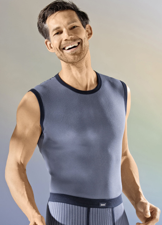 - Dreierpack Muskelshirts mit Kontrasteinfassung, in Größe 005 bis 011, in Farbe 2X INDIGO-MARINE, 1X MARINE-INDIGO Ansicht 4