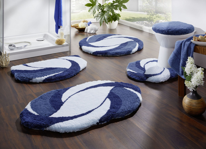 Badgarnituren - Barfußweiche Badvorleger von Kleine Wolke, in Größe 100 (Vorleger halbrund, 50/ 80 cm) bis 112 (WC-Deckelbezug, 47/ 50 cm), in Farbe BEIGE Ansicht 2