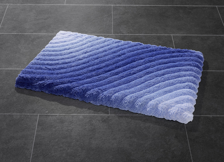 Badgarnituren - Barfußweiche Badgarnitur mit latexierter Rückseite, in Größe 100 (Vorleger halbrund, 50/ 80 cm) bis 112 (WC-Deckelbezug, 47/ 50 cm), in Farbe TERRA Ansicht 2