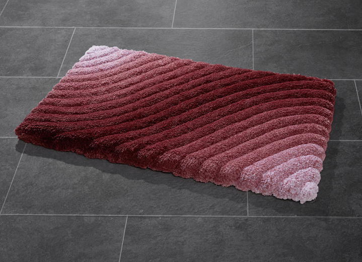 Badgarnituren - Barfußweiche Badgarnitur mit latexierter Rückseite, in Größe 100 (Vorleger halbrund, 50/ 80 cm) bis 112 (WC-Deckelbezug, 47/ 50 cm), in Farbe TERRA Ansicht 4