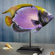 SALE % - Beleuchteter Fisch, in Farbe BLAU-GOLD