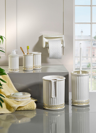 Handgefertigte Badezimmer-Accessoires aus Keramik