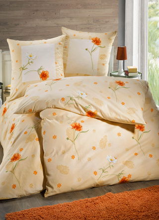 SALE % - Bettwäsche-Garnitur in Renforcé-Qualität, in Größe 111 (40/80 cm + 135/200 cm) bis 115 (80/80 cm + 155/220 cm), in Farbe LIND