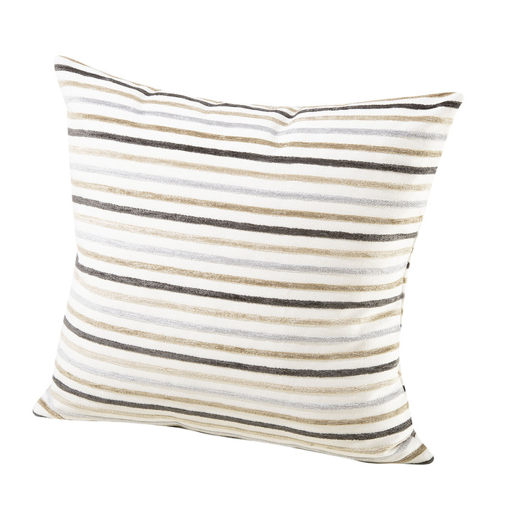 Dekokissen & Hüllen - Kissenbezug im Streifen-Design, in Größe 105 (40x40 cm) bis 110 (50x50 cm), in Farbe BEIGE Ansicht 5