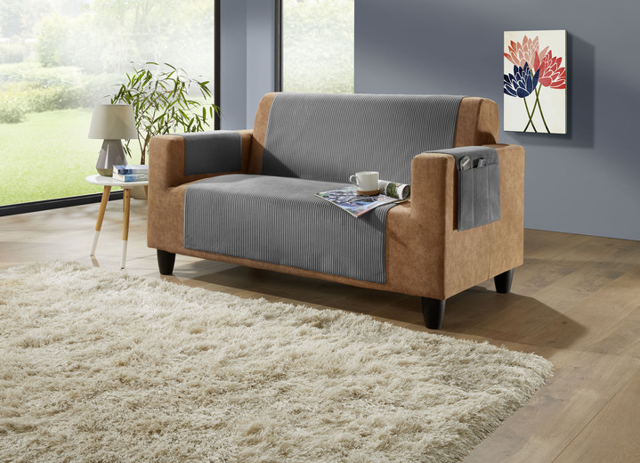 Sessel- & Sofaüberwürfe - Wohnaccessoires mit Anti-Rutsch-Beschichtung, in Größe 101 (Sesselschoner, 50x140 cm) bis 924 (Kissenbezug, 40x 80 cm), in Farbe TERRA Ansicht 16