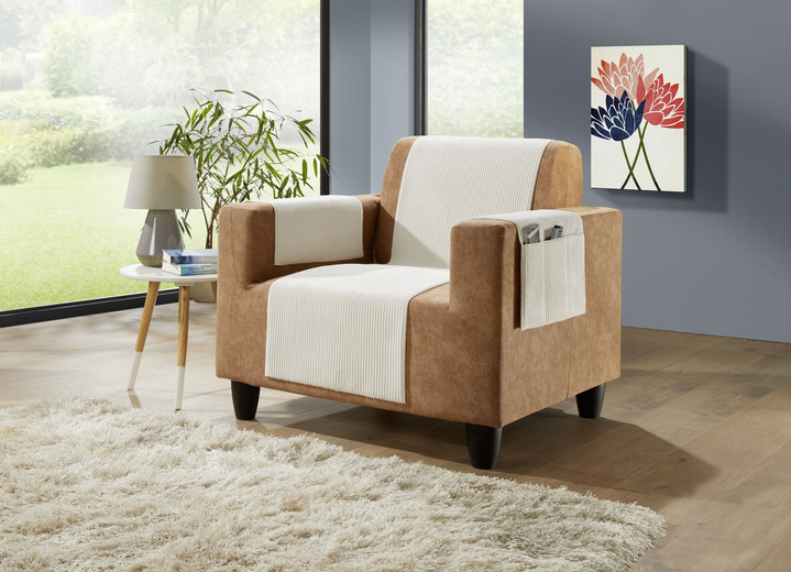 Sessel- & Sofaüberwürfe - Wohnaccessoires mit Anti-Rutsch-Beschichtung, in Größe 101 (Sesselschoner, 50x140 cm) bis 924 (Kissenbezug, 40x 80 cm), in Farbe GRÜN Ansicht 19