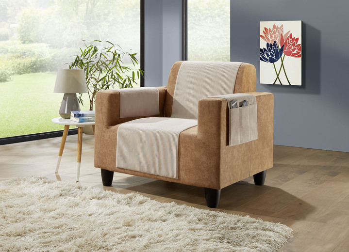 Sessel- & Sofaüberwürfe - Wohnaccessoires mit Anti-Rutsch-Beschichtung, in Größe 101 (Sesselschoner, 50x140 cm) bis 924 (Kissenbezug, 40x 80 cm), in Farbe GRÜN Ansicht 11