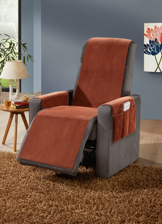 Sessel- & Sofaüberwürfe - Wohnaccessoires mit Anti-Rutsch-Beschichtung, in Größe 101 (Sesselschoner, 50x140 cm) bis 924 (Kissenbezug, 40x 80 cm), in Farbe GRÜN Ansicht 36