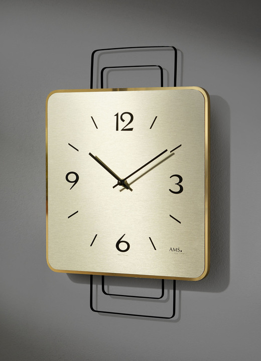 Uhren - Wanduhr mit Holzgehäuse aus dem Hause AMS Ansicht 3 Uhren - Wanduhr mit Holzgehäuse aus dem Hause AMS, in Farbe EICHE Ansicht 3