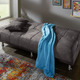 Schlafsofas - Schlafsofa mit Bettkasten und Dekokissen, in Farbe BRAUN – Farbe ANTHRAZIT – Ansicht 2