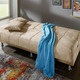 Schlafsofas - Schlafsofa mit Bettkasten und Dekokissen, in Farbe BRAUN – Farbe CREME – Ansicht 2