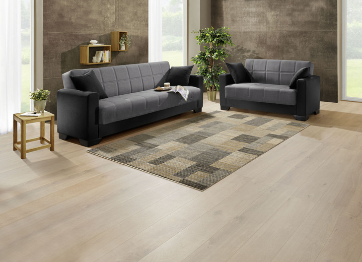 Polstergruppen - Moderne Polstermöbel mit Zierkissen, in Farbe SCHWARZ-GRAU, in Ausführung Sessel Ansicht 6