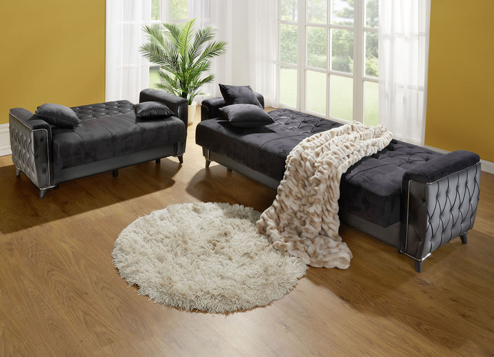 Polstergruppen - Polstermöbel mit Bettkasten und Liegefunktion, in Farbe CREME, in Ausführung Sessel mit Funktion Ansicht 13