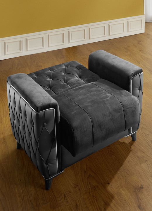 Polstergruppen - Polstermöbel mit Bettkasten und Liegefunktion, in Farbe CREME, in Ausführung Sessel mit Funktion Ansicht 17