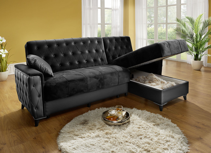 Polstergruppen - Polstermöbel mit Bettkasten und Liegefunktion, in Farbe CREME, in Ausführung Sessel mit Funktion Ansicht 15