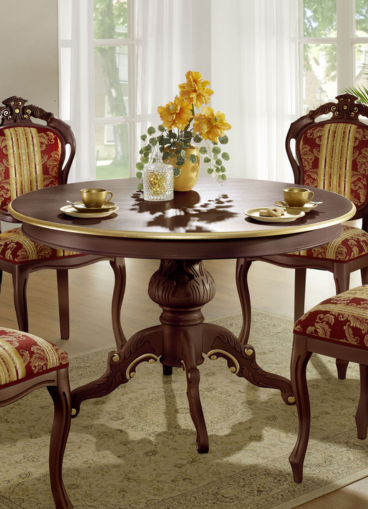 Esstische - Esstisch mit Füße aus massivem Buchenholz, in Farbe WEISS Ansicht 2