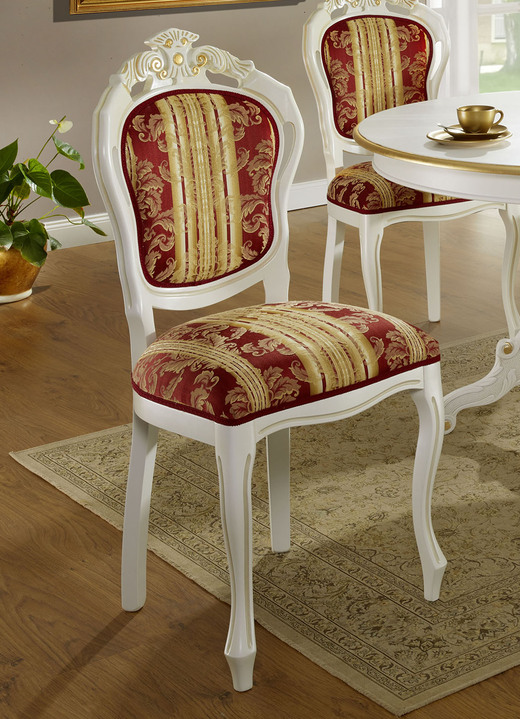 Stühle & Sitzbänke - Esszimmerstühle mit Gestell aus massivem Buchenholz, in Farbe ROT-NUSSBAUM, in Ausführung Armlehnensessel Ansicht 6