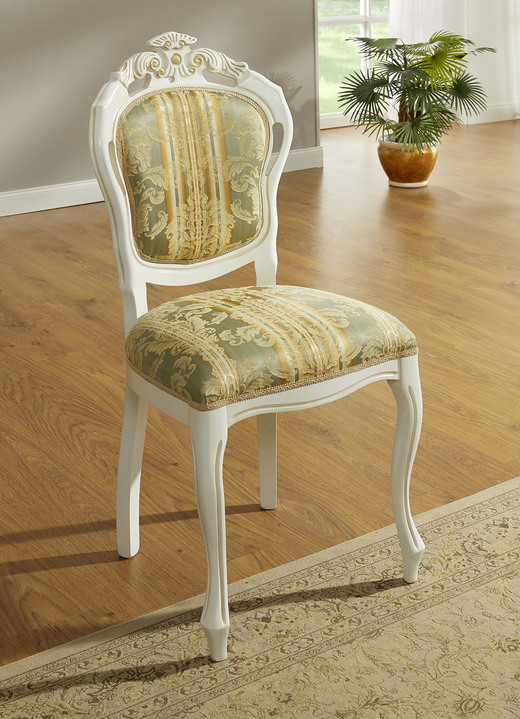 Stühle & Sitzbänke - Esszimmerstühle mit Gestell aus massivem Buchenholz, in Farbe ROT-NUSSBAUM, in Ausführung Armlehnensessel Ansicht 5