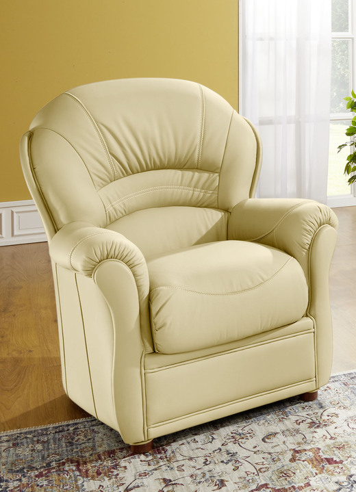 Wohnen - Polstermöbel mit Bezug aus echtem Leder, in Farbe DUNKELBRAUN, in Ausführung Ledersessel Ansicht 10