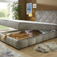Boxspringbetten - Boxspringbett mit Bettkasten und Topper, in Farbe GRAU – Farbe GRAU – Ansicht 2