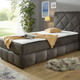 Boxspringbetten - Boxspringbett mit Bettkasten und Topper, in Farbe GRAU