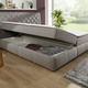 Boxspringbetten - Boxspringbett mit Bettkasten und Topper, in Farbe GRAU – Farbe GRAU – Ansicht 2