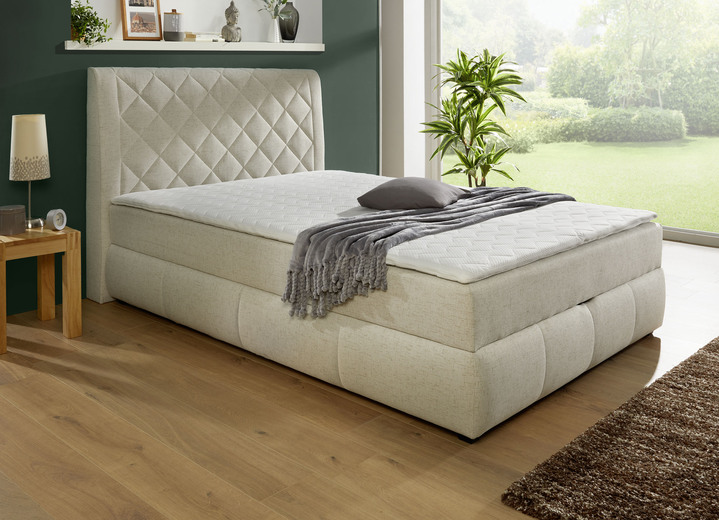 Boxspringbetten - Boxspringbett mit Bettkasten und Topper, in Farbe BRAUN Ansicht 4
