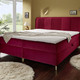 Boxspringbetten - Boxspringbett mit Bettkasten und Topper, in Farbe BEIGE – Farbe ROT – Ansicht 1