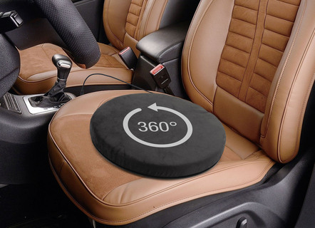 Leib & Seele - Relaxvital Dreh-Sitzkissen mit Wärmefunktion – Farbe SCHWARZ – Ansicht  Leib & Seele - Relaxvital Dreh-Sitzkissen mit Wärmefunktion, in Farbe SCHWARZ – Farbe SCHWARZ – Ansicht