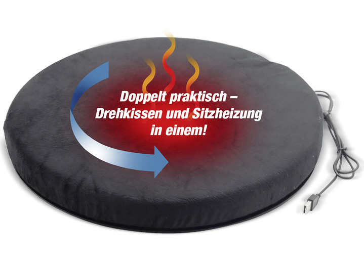 Leib & Seele - Relaxvital Dreh-Sitzkissen mit Wärmefunktion Ansicht 2 Leib & Seele - Relaxvital Dreh-Sitzkissen mit Wärmefunktion, in Farbe SCHWARZ Ansicht 2